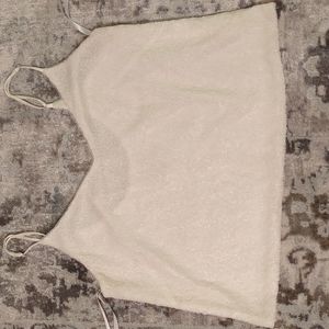 White sequin tank top